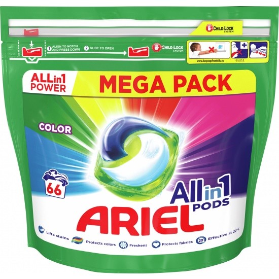 Ariel kapsle 66ks x 23,8g Color